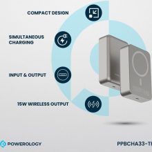 اوربانک 20000 میلی آمپر مگ سیف پاورولوژی Powerology 20000mAh 20W PD & 15W MagSafe PPBCHA33