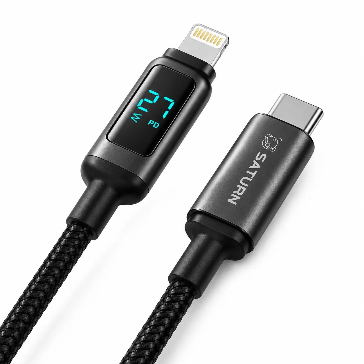 کابل تبدیل USB-C به لایتنینگ سترن طول ۱.۲ متر مدل SATURN SC12CL