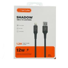 کابل شارژ سریع یو اس بی به لایتنینگ 12 وات 1.2 متری SATURN سترن SC16L