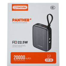 پاور بانک سترن SATURN  PANTHER مدل STP-20 ظرفیت 20000 میلی آمپر 22.5 وات