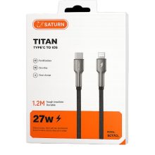 کابل شارژ و انتقال داده Lightning به  SATURN TITAN SC17CL Type-C